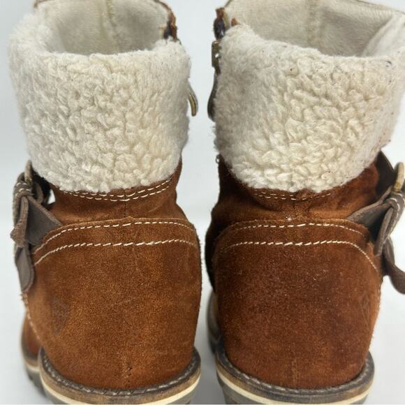 Tamaris Stacked Heel Fleece lined Suede Waterproof Winter Boots - Picture 12 of 13